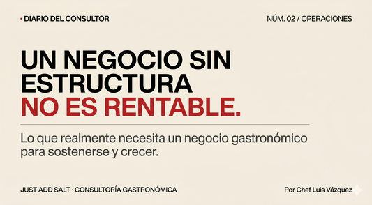 Estructura operativa de negocio gastronómico con enfoque en rentabilidad y control