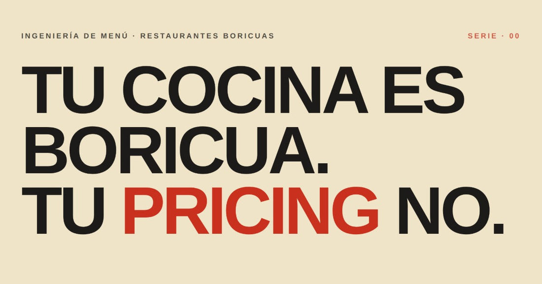 Ingeniería de menú para restaurantes boricuas: