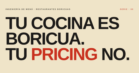 Ingeniería de menú para restaurantes boricuas: