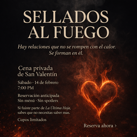 SELLADOS AL FUEGO - Cena Sensorial / Maridaje