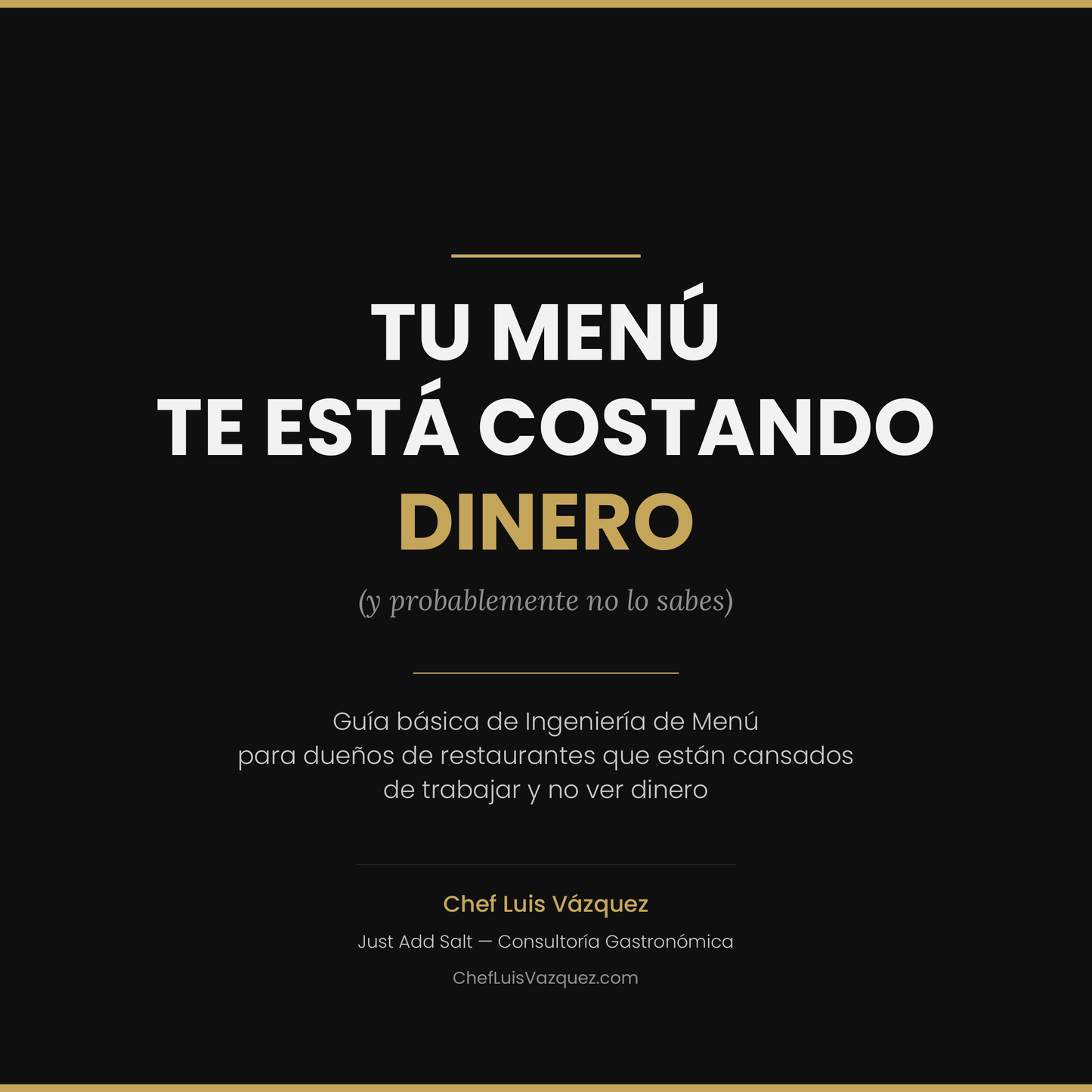 Guía Ingeniería de Menu: Tu Menú Te Está Costando Dinero