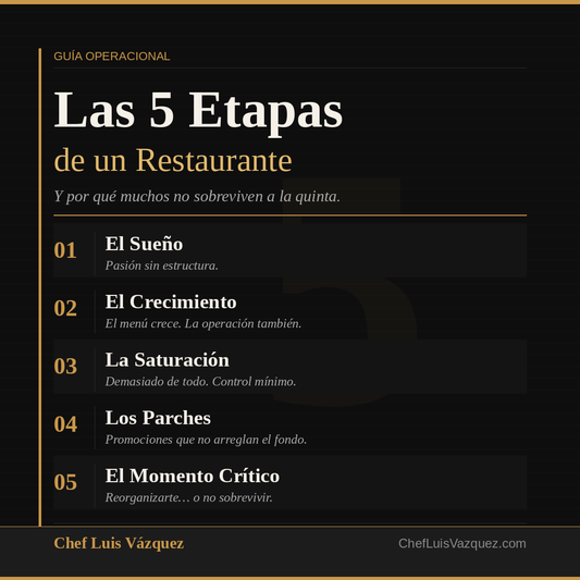 LAS 5 ETAPAS DE UN RESTAURANTE - Y PORQUE MUCHOS NO SOBREVIVEN